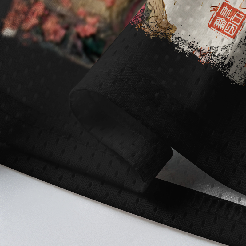 Tokyo-Tiger Funny Skull：Samurai Under The Sakura Mesh Jersey