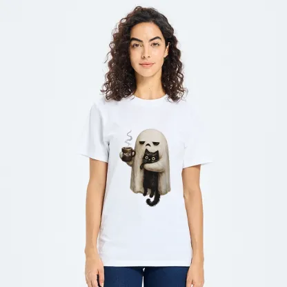 Tokyo-Tiger Ghost Cat Coffee Mood Classic T-Shirt