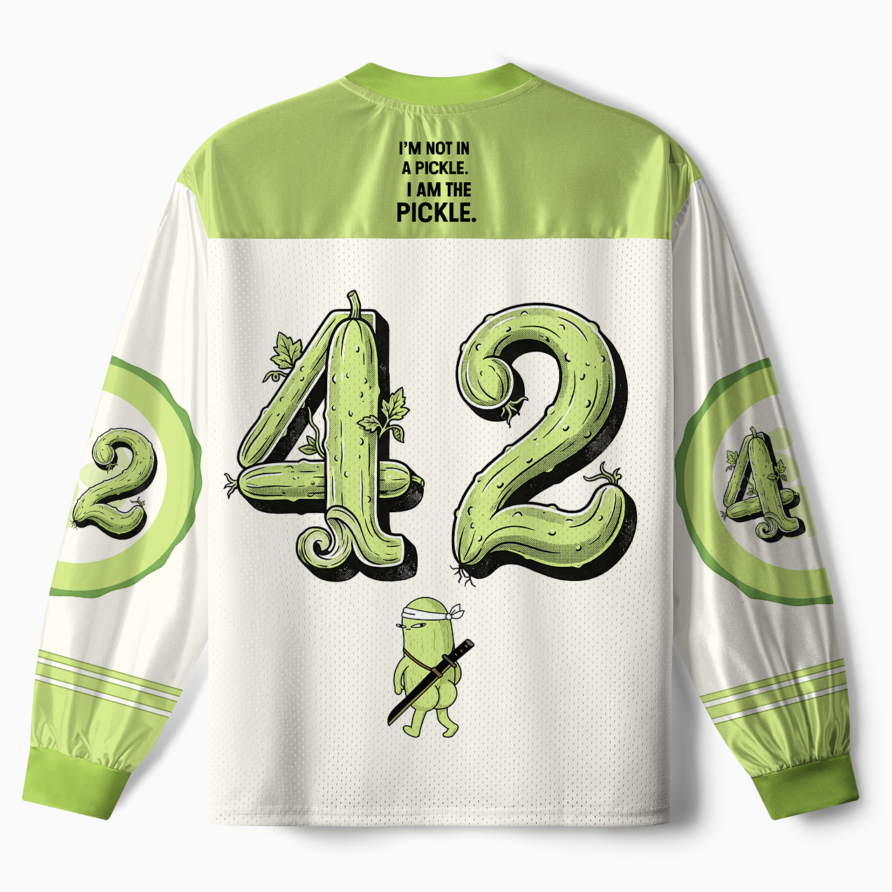 Tokyo-Tiger Funny I Am The Pickle Paneled Long Sleeve Jersey