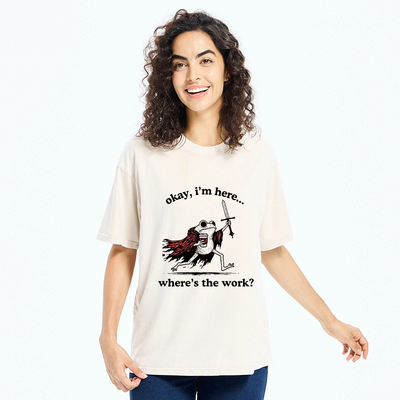 Tokyo-Tiger Warrior Frog On Duty Washed T-Shirt