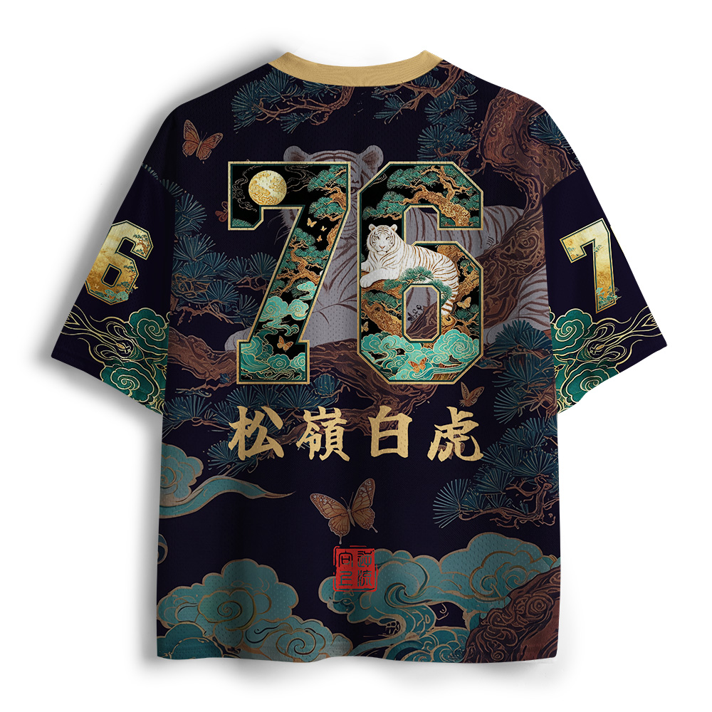 Tokyo-Tiger Japanese Pine Moon White Tiger Jersey