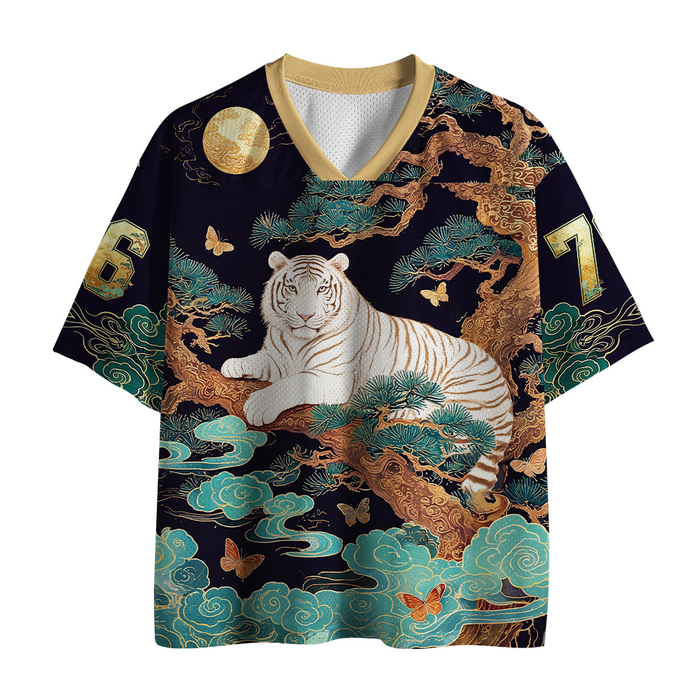 Tokyo-Tiger Japanese Pine Moon White Tiger Jersey