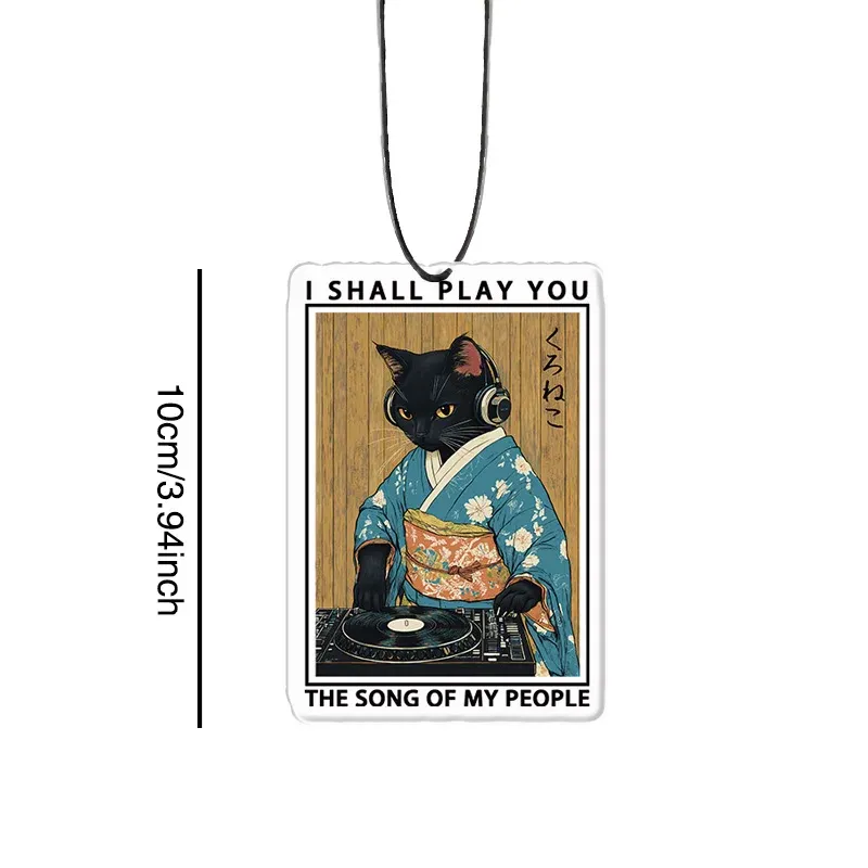 Tokyo-Tiger Funny Playing Music Black Cat Car Air Freshener