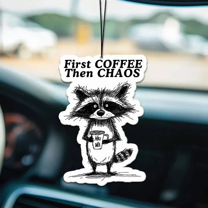 Tokyo-Tiger First Coffee Then Chaos Car Air Freshener