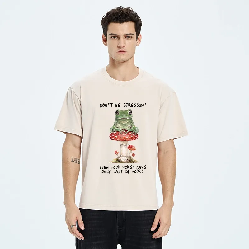 Tokyo‑Tiger Relax Positive Frog Washed T‑-Shirt