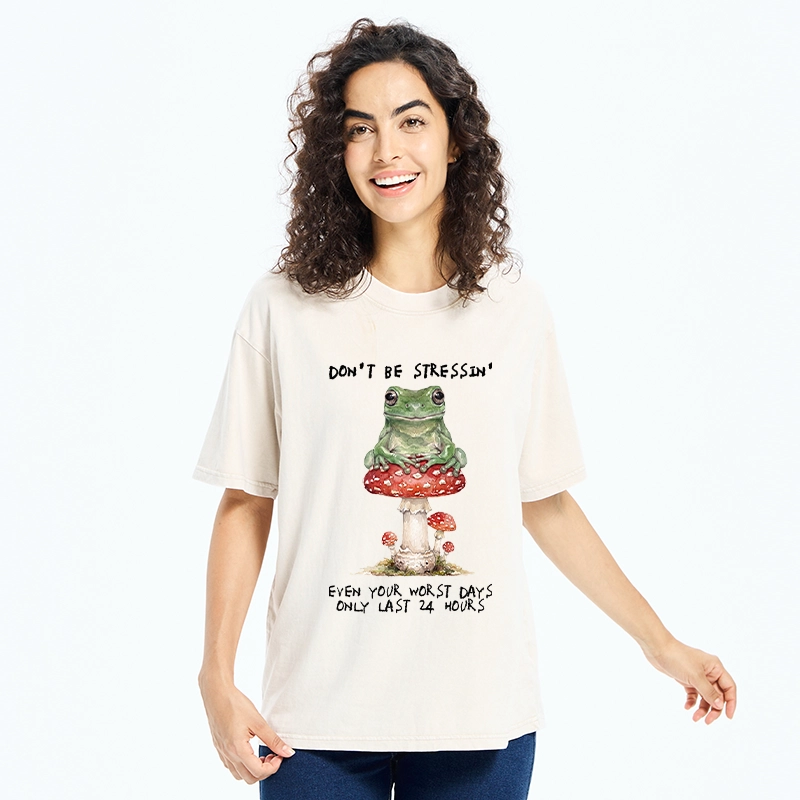 Tokyo‑Tiger Relax Positive Frog Washed T‑-Shirt
