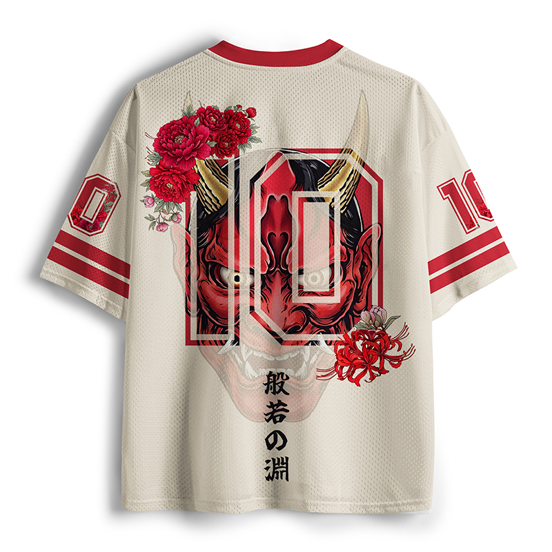 Tokyo-Tiger Cool Oni Floral Art Mesh Jersey