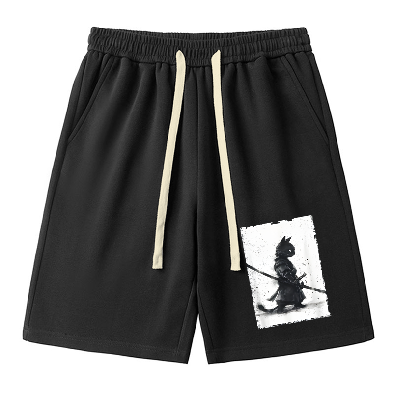 Tokyo-Tiger Retro Cat Samurai Japanese Unisex Shorts