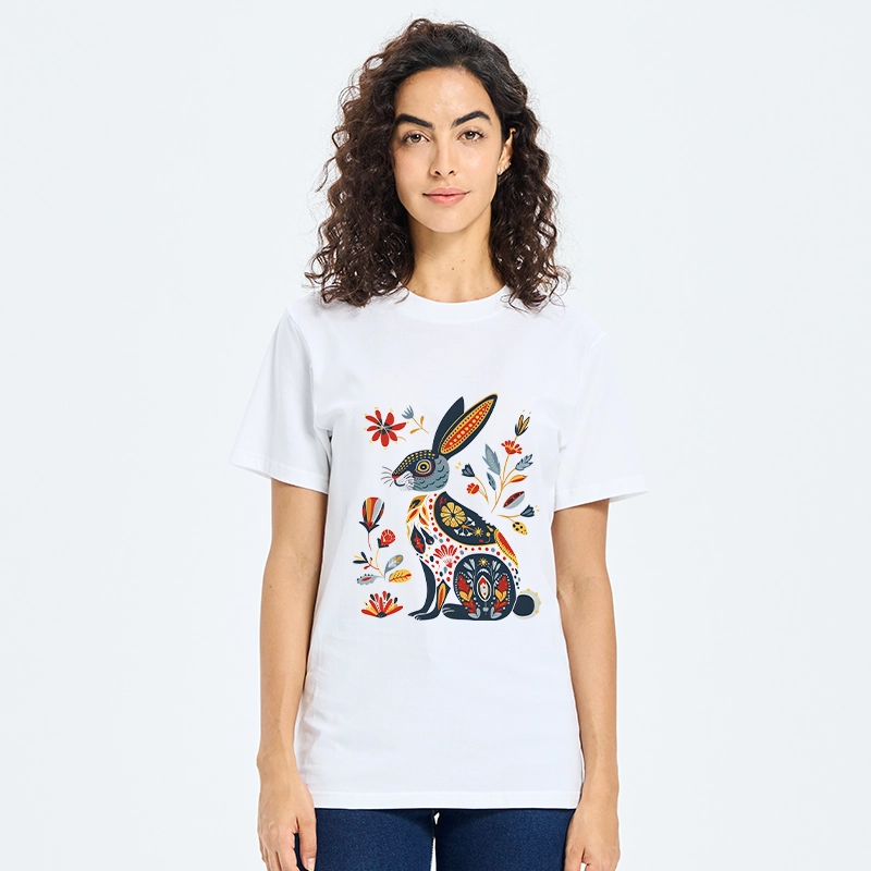 Tokyo-Tiger Folk Hare Bloom Classic T-Shirt