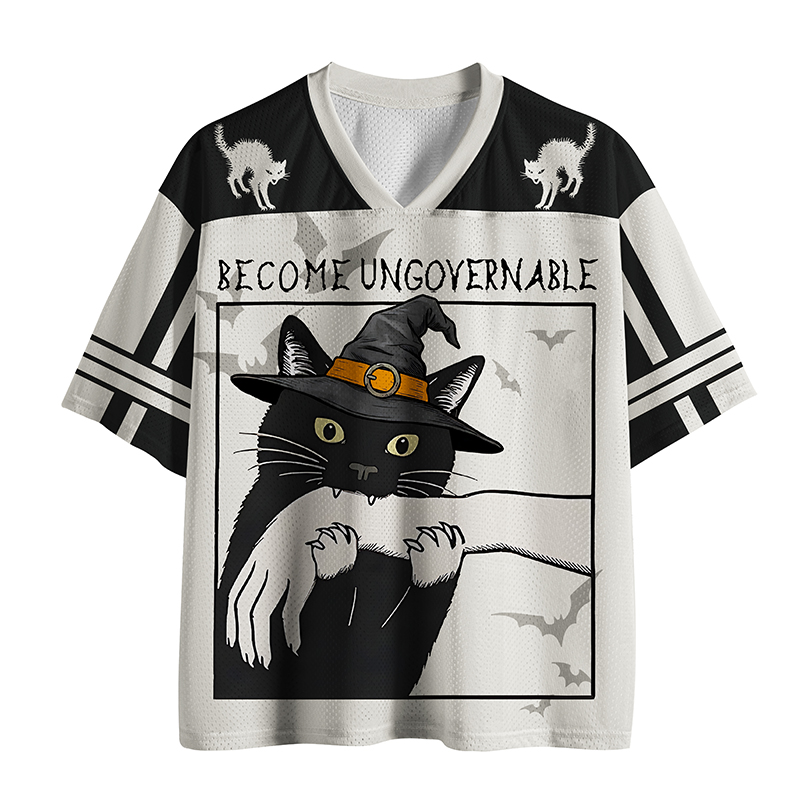 Tokyo-Tiger Rebellious Witch Cat Meme Mesh Jersey