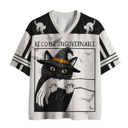 Tokyo-Tiger Rebellious Witch Cat Meme Mesh Jersey