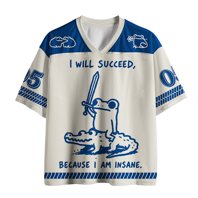 Tokyo-Tiger Warrior Frog Funny Meme Blue Version Mesh Jersey