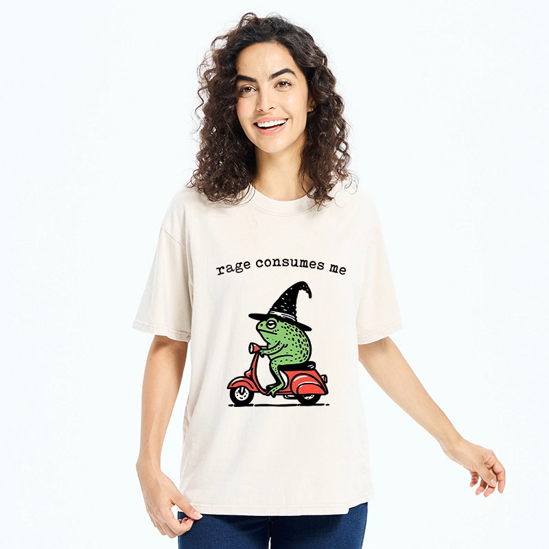 Tokyo-Tiger Angry Wizard Frog Meme Washed T-Shirt