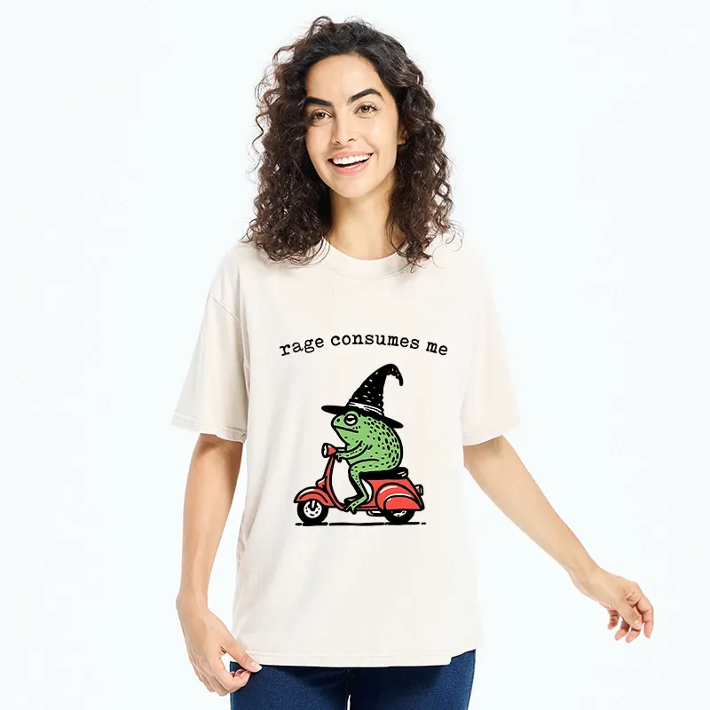 Tokyo-Tiger Angry Wizard Frog Meme Washed T-Shirt