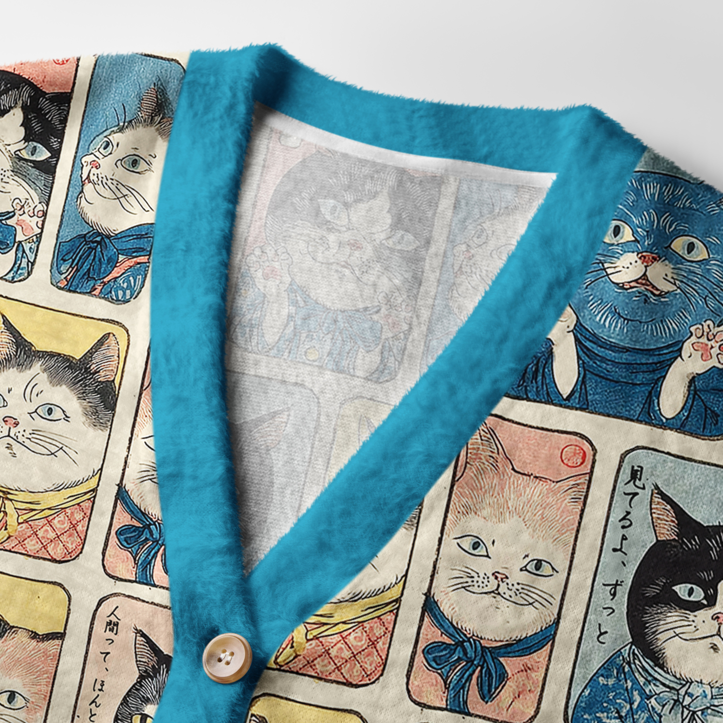 Tokyo-Tiger Many Cats Are Watching You Ugly Cardigan Sweater