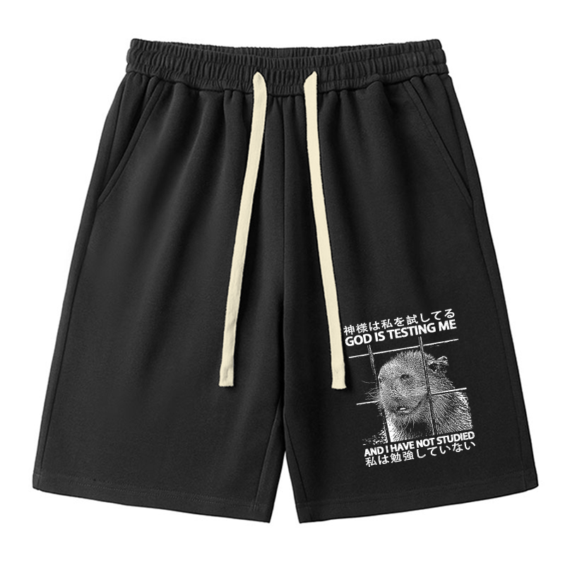 Tokyo-Tiger God Is Testing Me Unisex Shorts