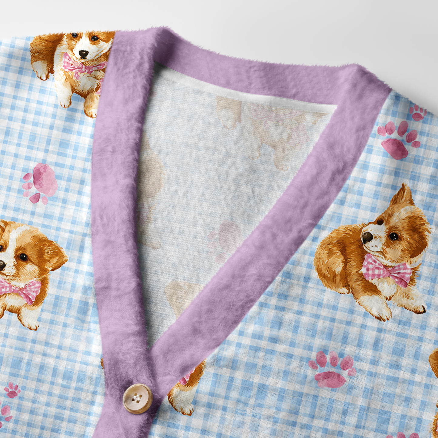Tokyo-Tiger Paws and Corgi Cuties Ugly Cardigan Sweater
