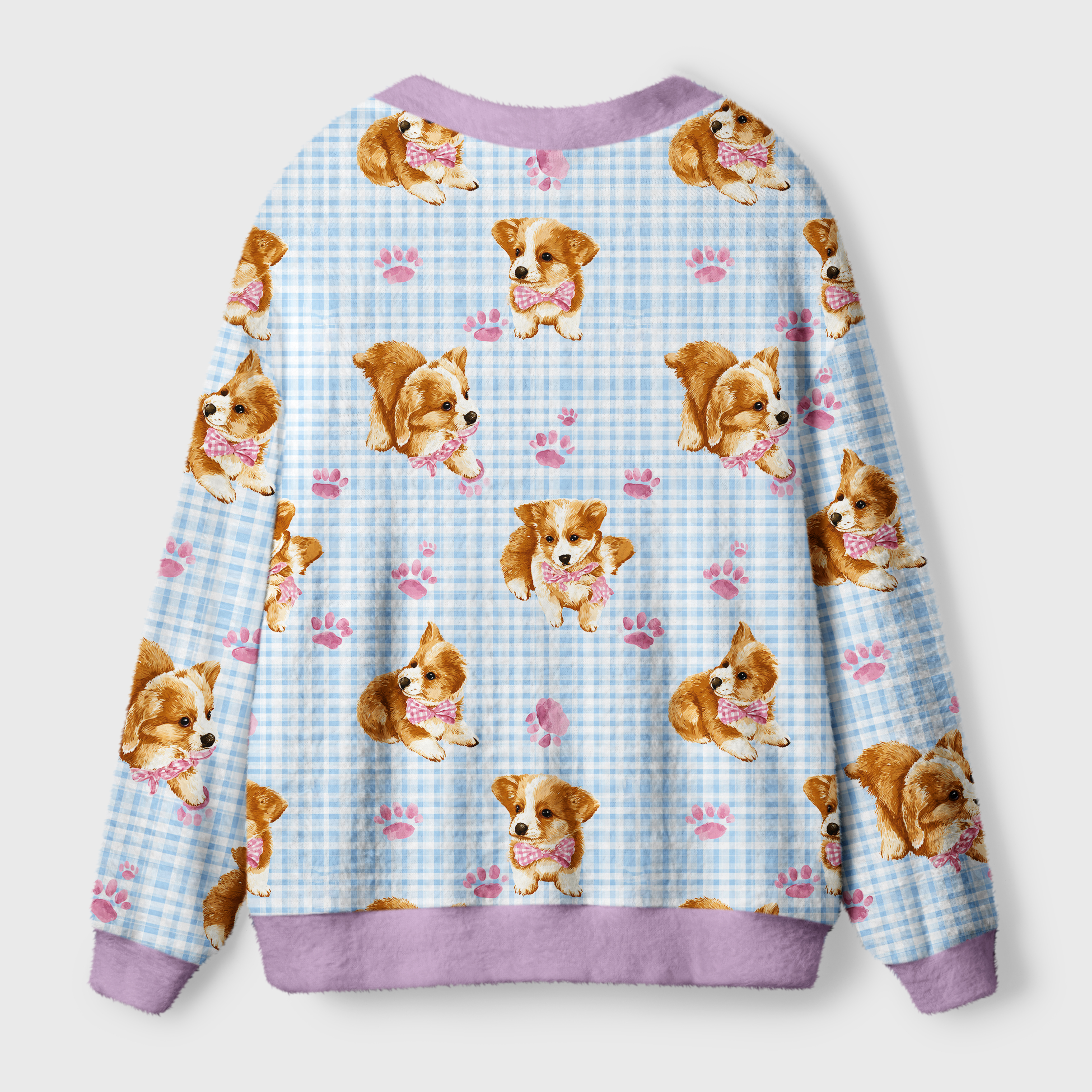 Tokyo-Tiger Paws and Corgi Cuties Ugly Cardigan Sweater