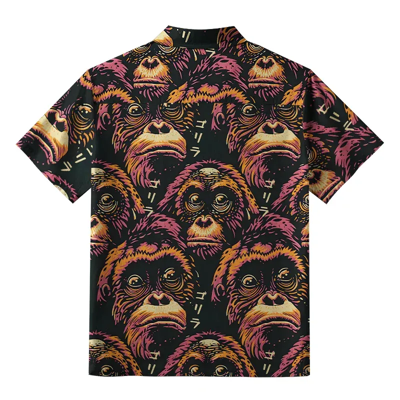 Tokyo-Tiger Mischievous Monkey Aloha Hawaiian Shirt