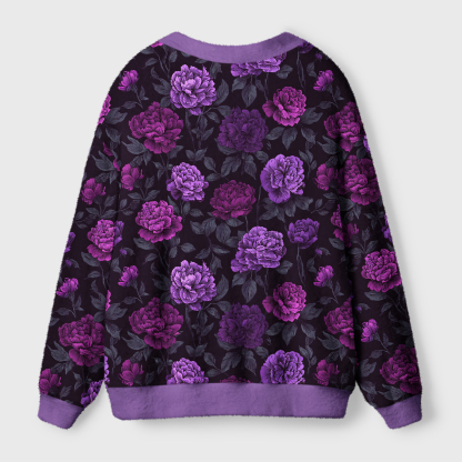 Tokyo-Tiger Peony Grace Ugly Cardigan Sweater