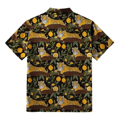 Tokyo-Tiger Tiger In A Lemon Grove Aloha Hawaiian Shirt