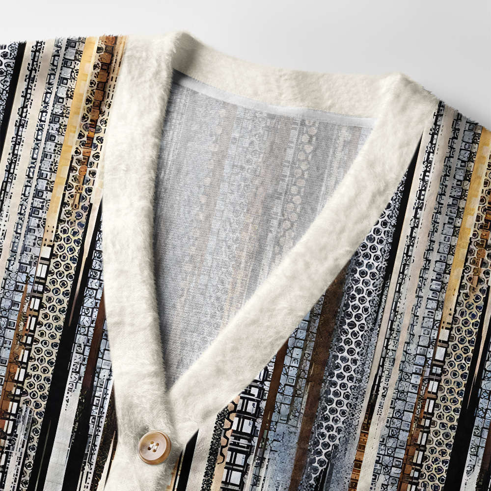 Tokyo-Tiger Japanese Pattern Ugly Cardigan Sweater