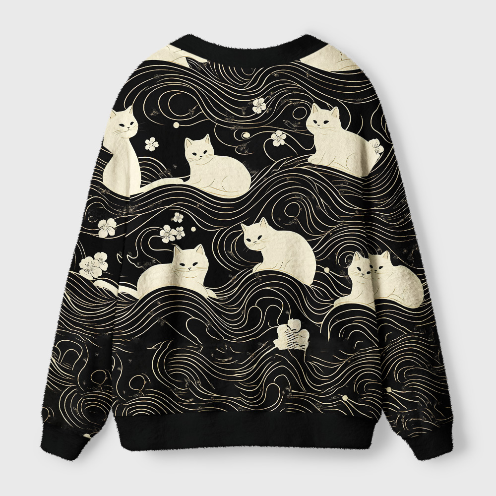 Tokyo-Tiger Mysterious Cat Ugly Cardigan Sweater