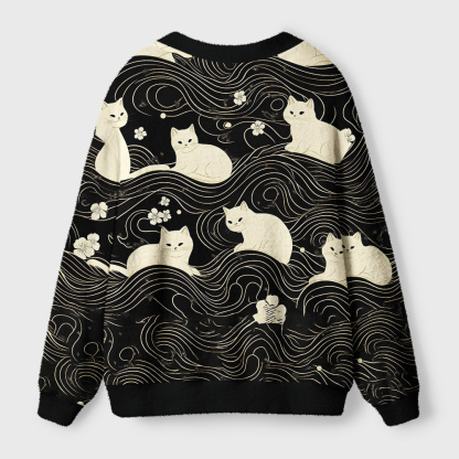 Tokyo-Tiger Mysterious Cat Ugly Cardigan Sweater