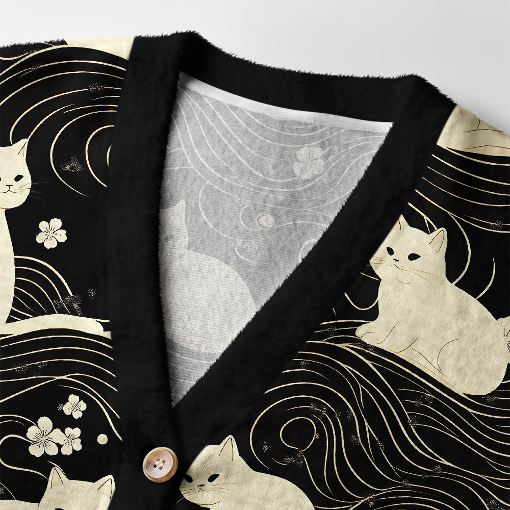 Tokyo-Tiger Mysterious Cat Ugly Cardigan Sweater