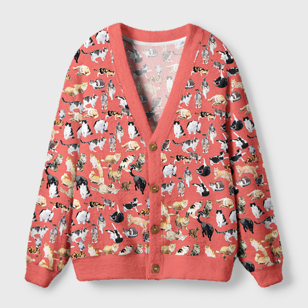 Tokyo-Tiger Cats Collection Ugly Cardigan Sweater