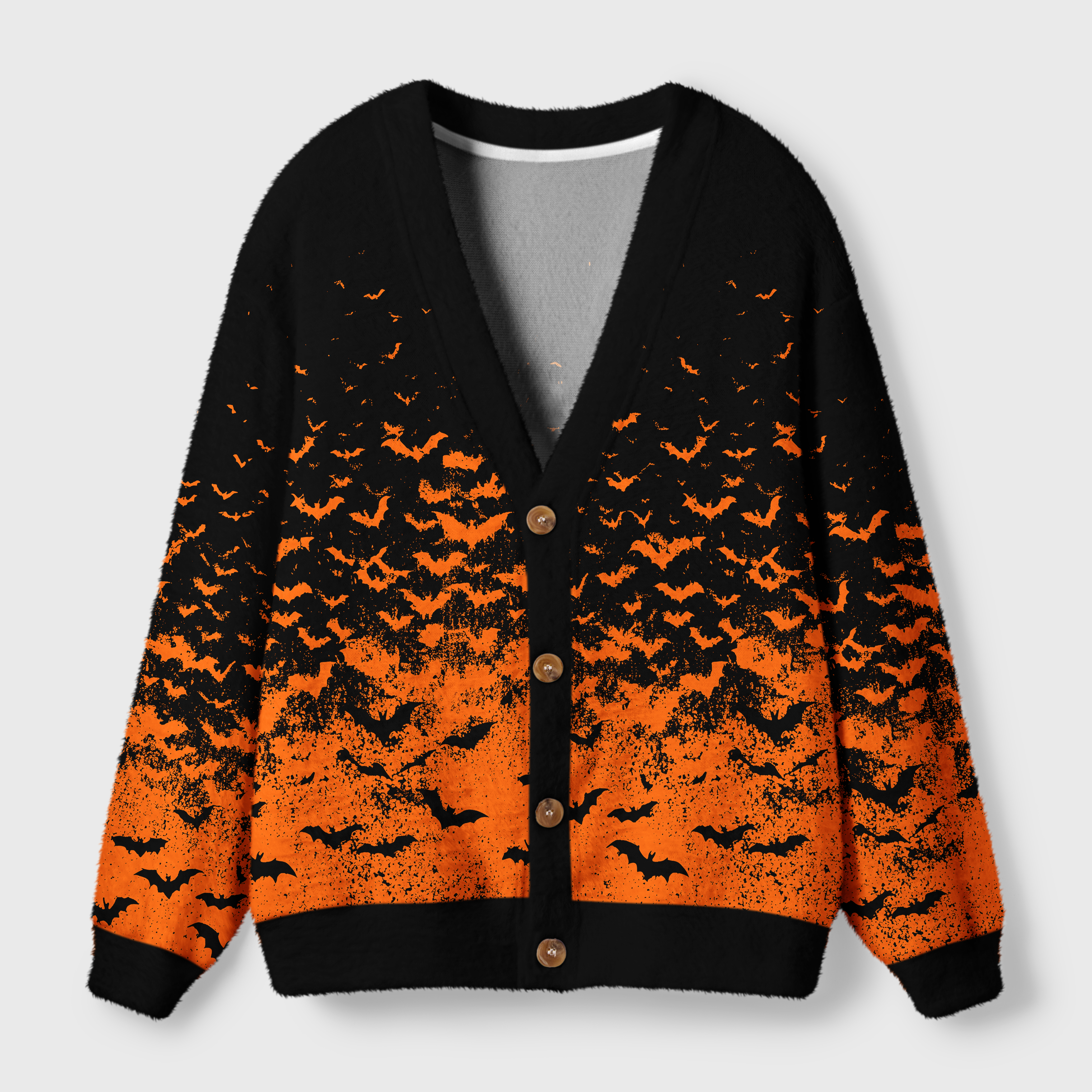 Tokyo-Tiger Night Bats Ugly Cardigan Sweater