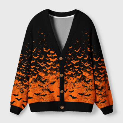 Tokyo-Tiger Night Bats Ugly Cardigan Sweater