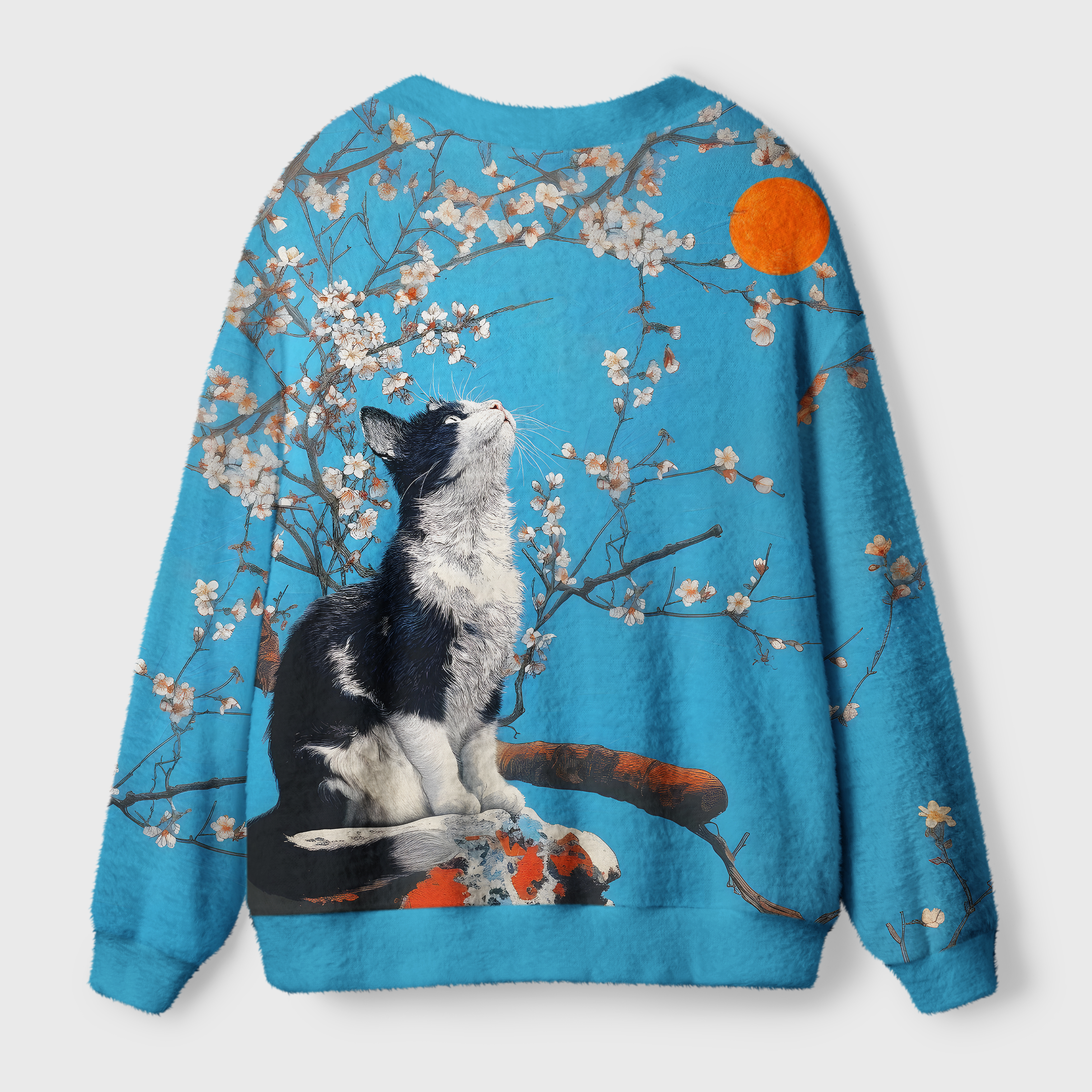 Tokyo-Tiger Cat Looking At The Sun Cardigan Sweater