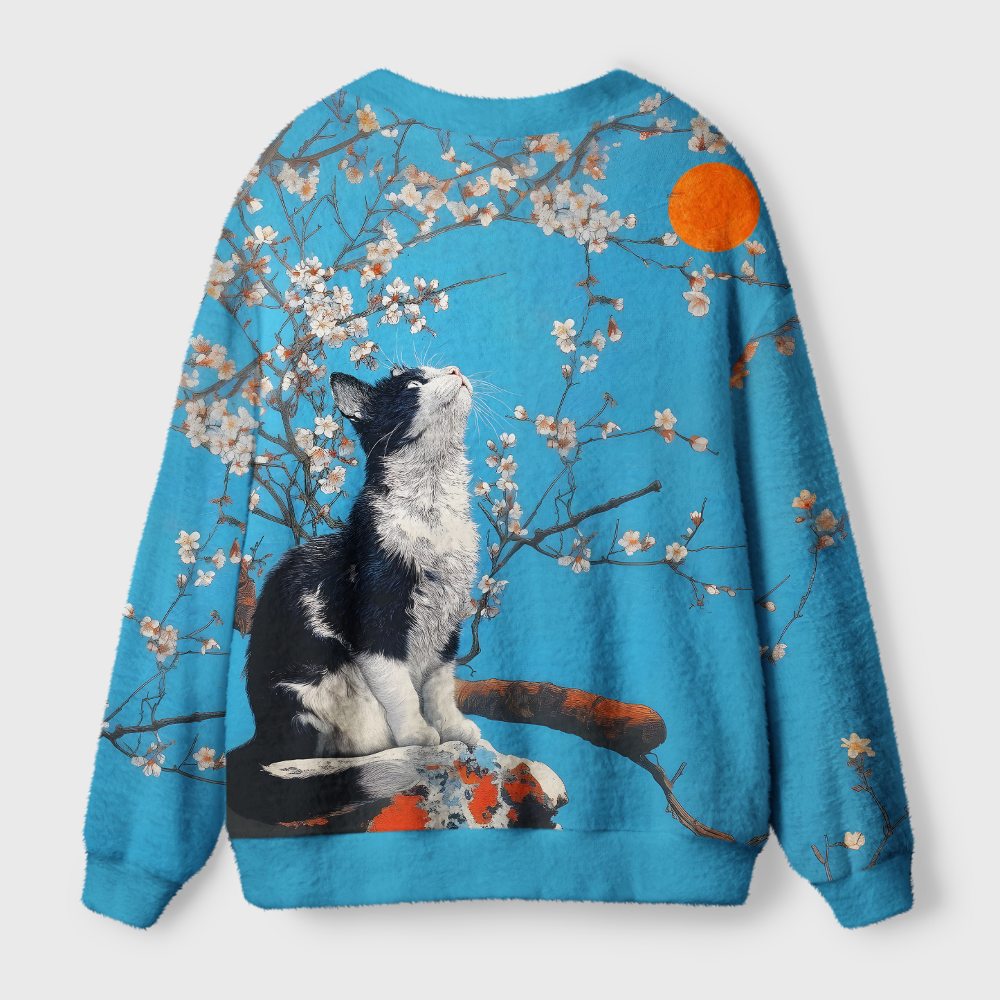 Tokyo-Tiger Cat Looking At The Sun Cardigan Sweater