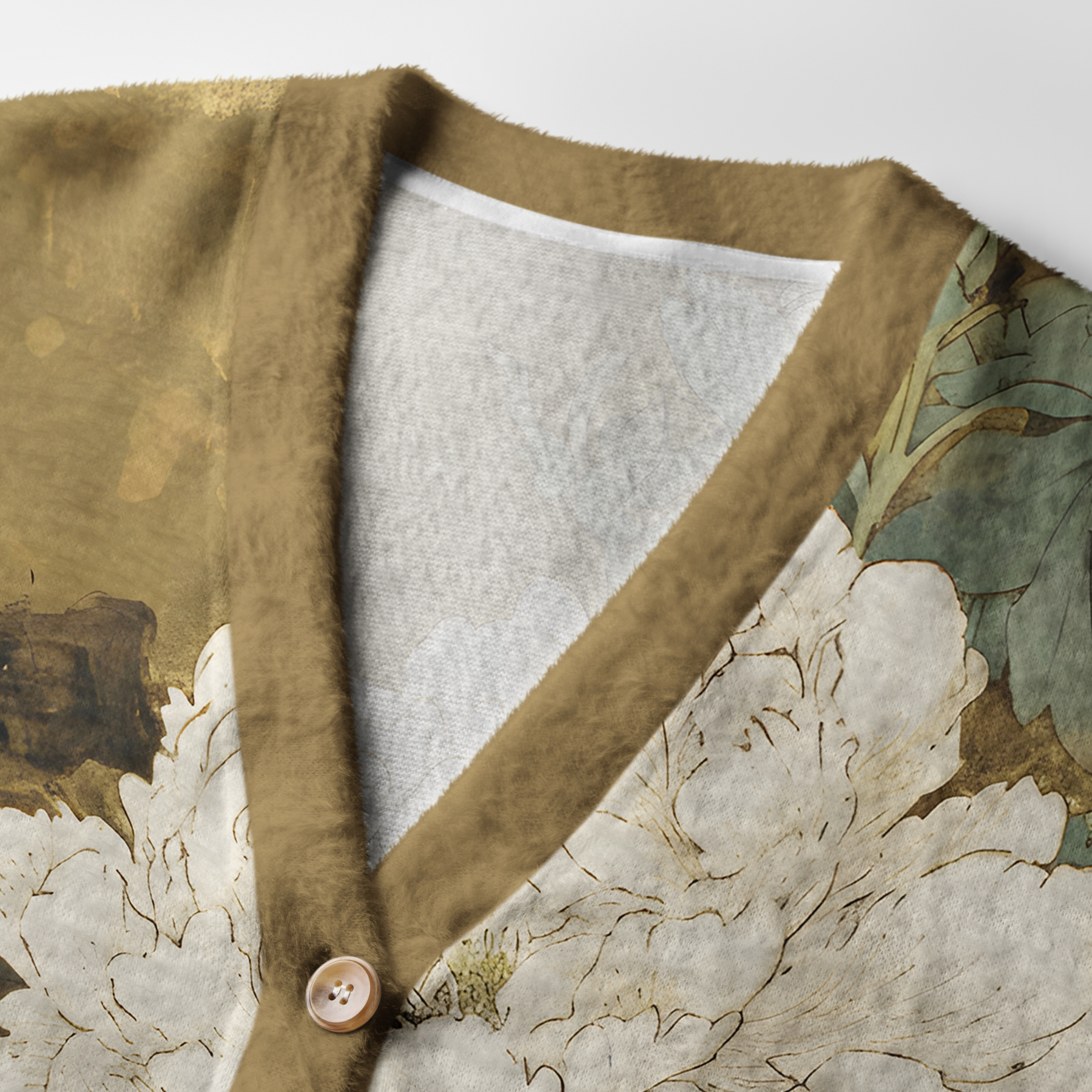 Tokyo-Tiger Peony And Fox Cardigan Sweater