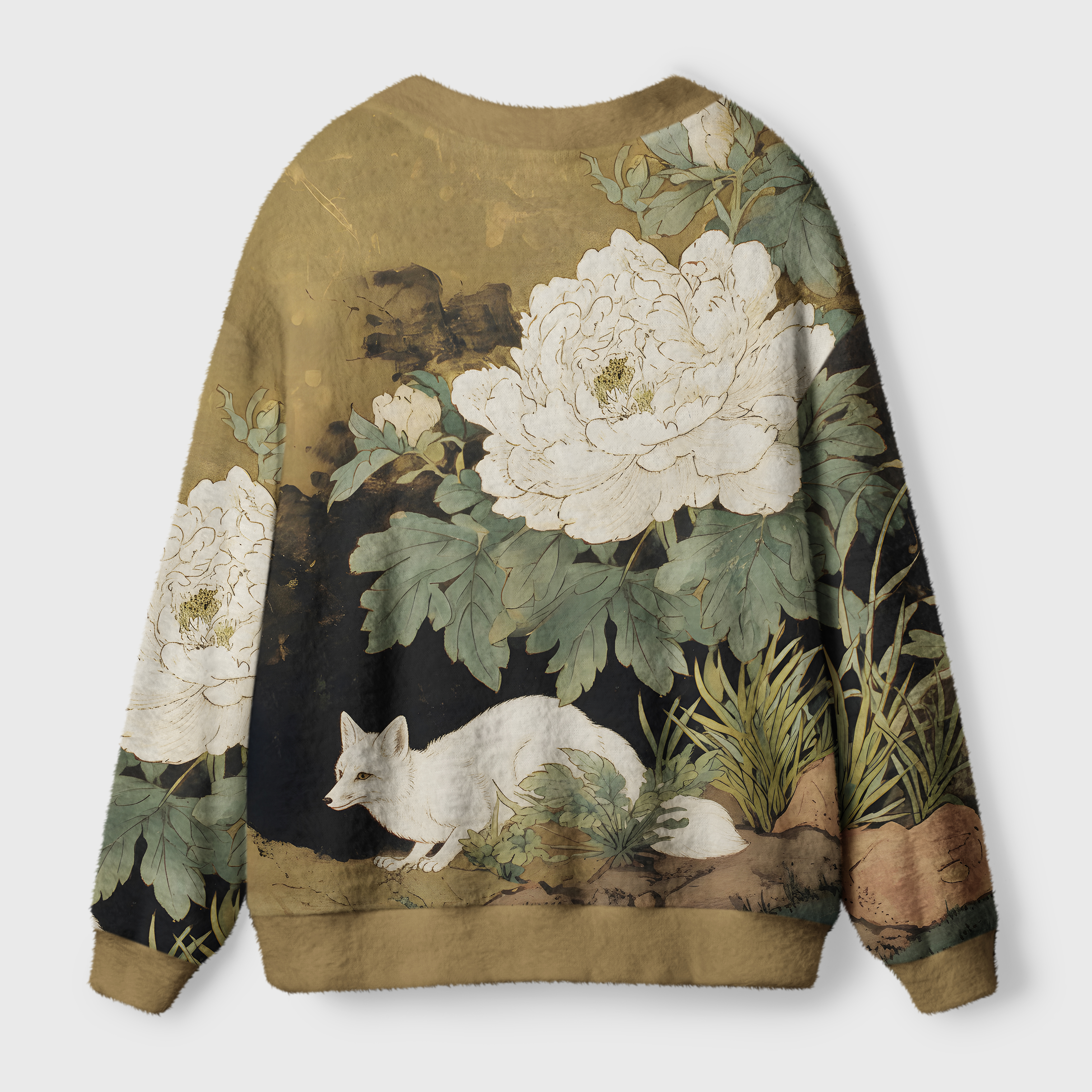 Tokyo-Tiger Peony And Fox Cardigan Sweater