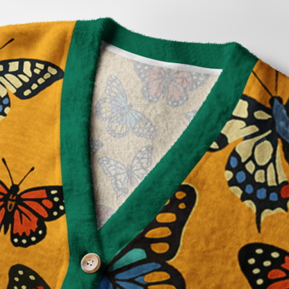 Tokyo-Tiger Symphony of Wings Ugly Cardigan Sweater
