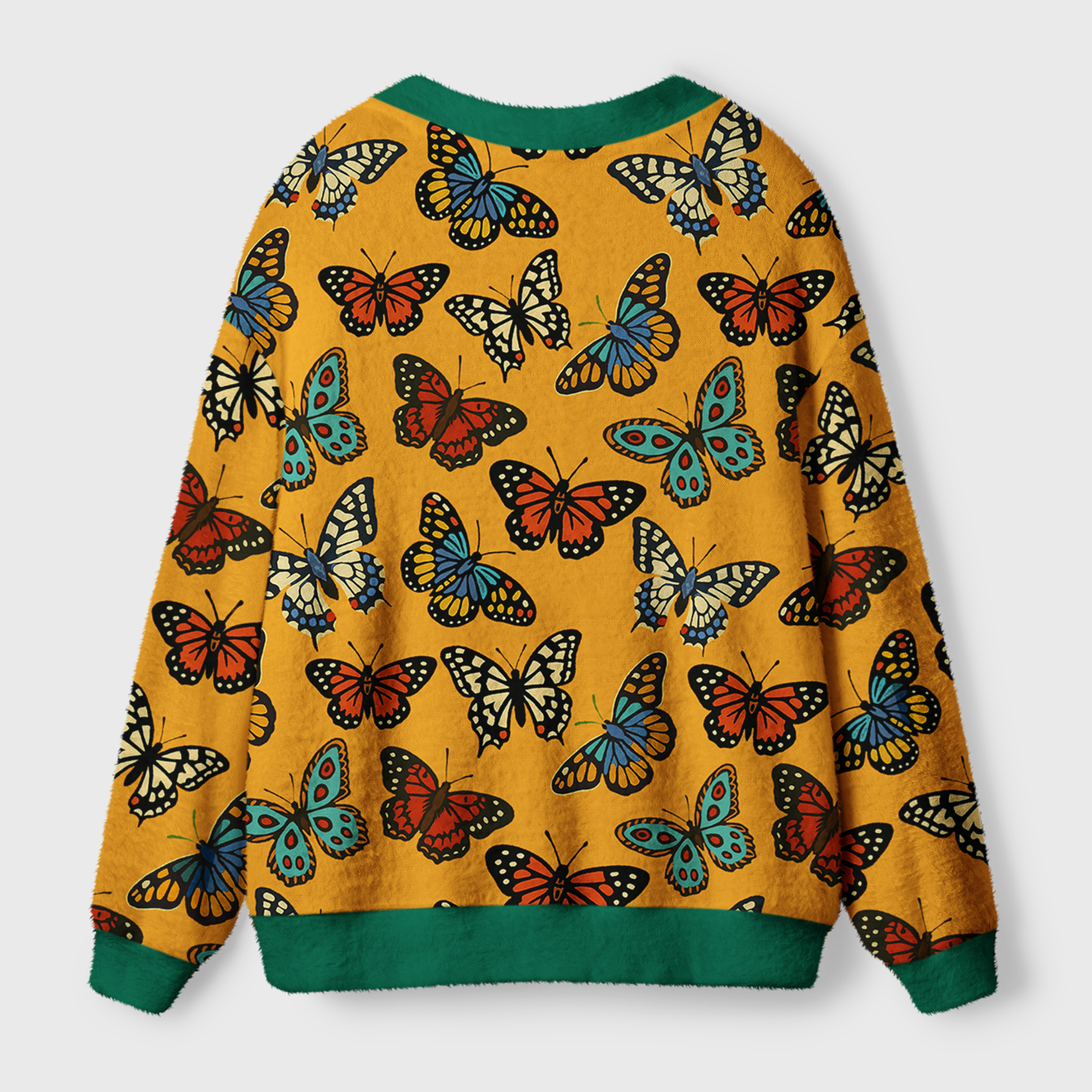 Tokyo-Tiger Symphony of Wings Ugly Cardigan Sweater
