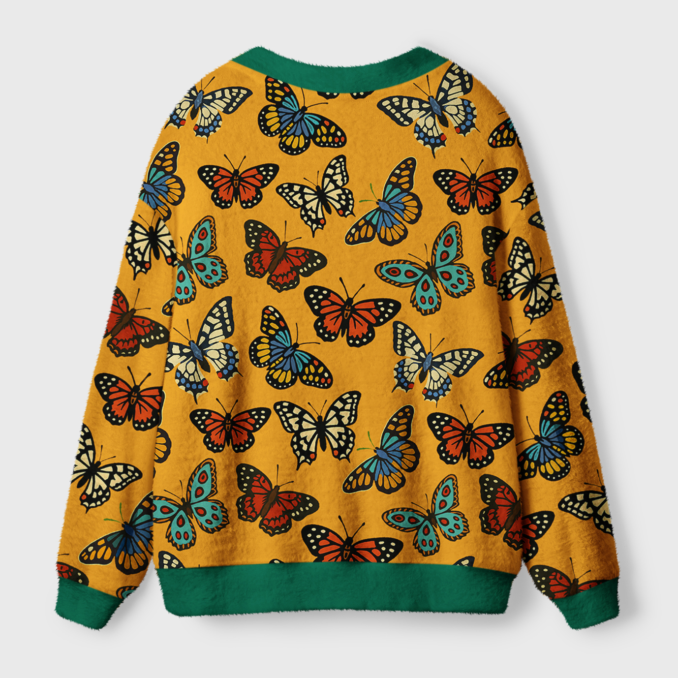 Tokyo-Tiger Symphony of Wings Ugly Cardigan Sweater