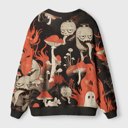 Tokyo-Tiger Japanese Lantern Ghost Ugly Cardigan Sweater