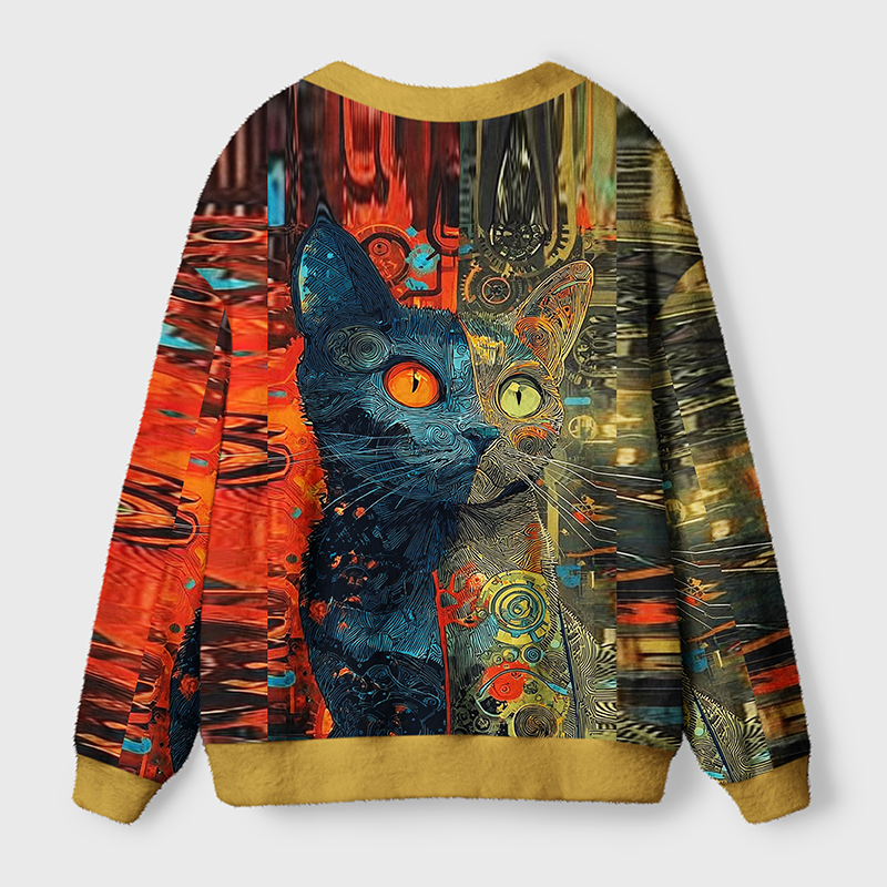 Tokyo-Tiger The Rise Of The Mechanical Cat Ugly Cardigan Sweater