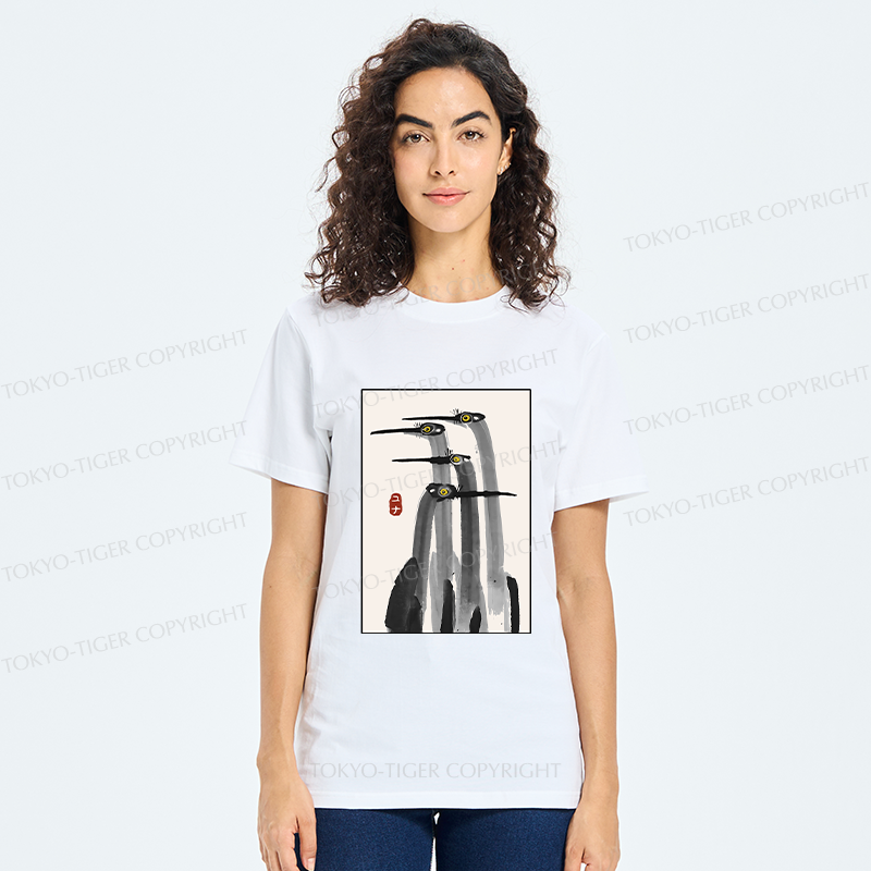 Tokyo-Tiger Japanese Crane Poster Classic T-Shirt