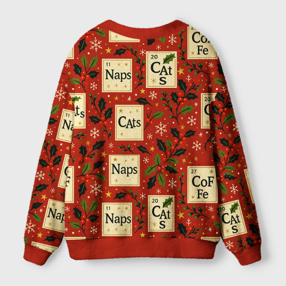 Tokyo-Tiger Periodic Table Funny Ugly Cardigan Sweater