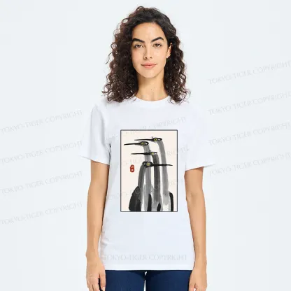 Tokyo-Tiger Japanese Crane Poster Classic T-Shirt