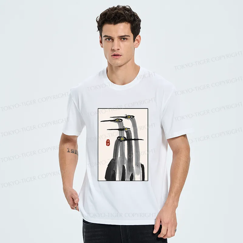 Tokyo-Tiger Japanese Crane Poster Classic T-Shirt