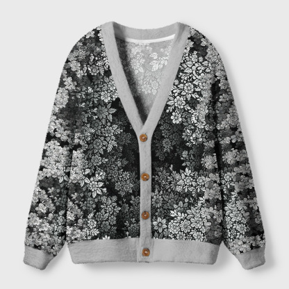 Tokyo-Tiger Every Flower Is Born To Die Just Like Us Ugly Cardigan Sweater