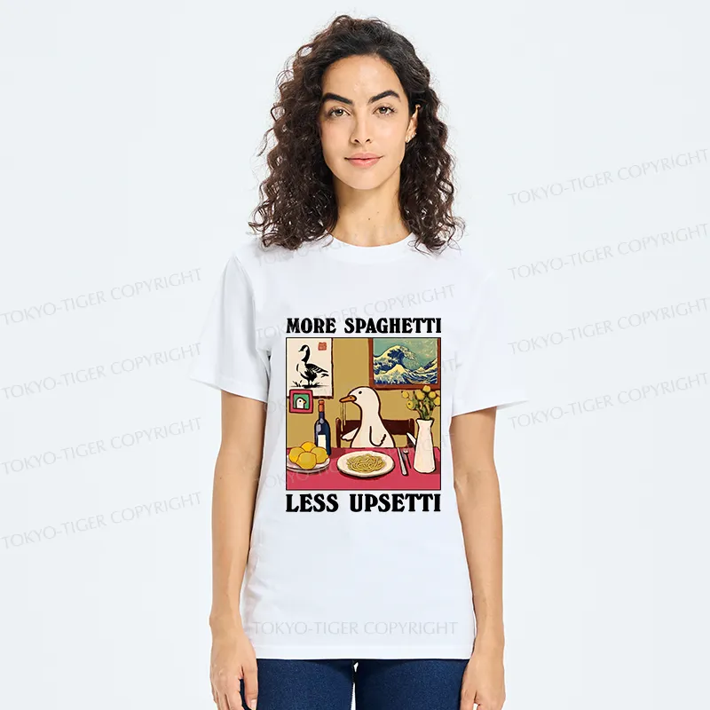 Tokyo-Tiger More Spaghetti Less Upsetti Goose Classic T-Shirt