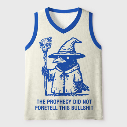 Tokyo-Tiger Sarcastic Prophecy Crow Witch Mesh Tank Top