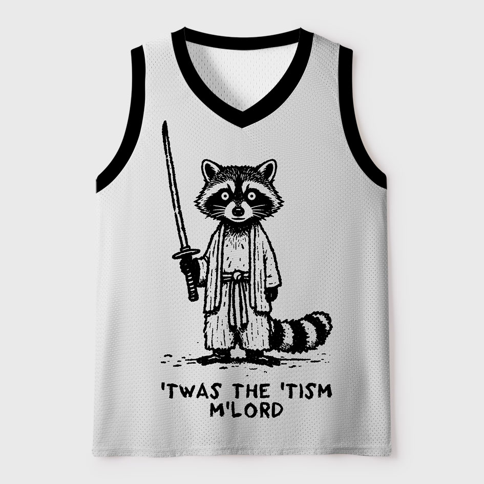 Tokyo-Tiger Autism Meme Samurai Raccoon Ronin Mesh Tank Top