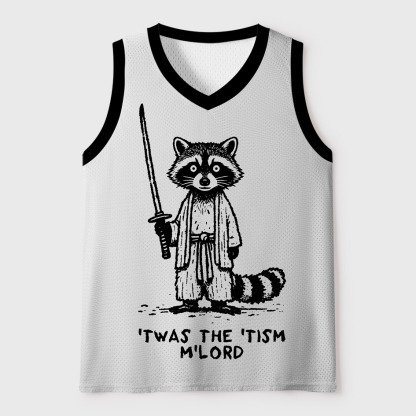 Tokyo-Tiger Autism Meme Samurai Raccoon Ronin Mesh Tank Top